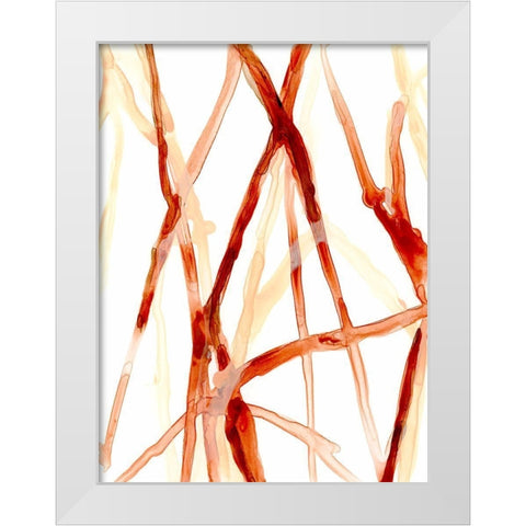 Runnel V White Modern Wood Framed Art Print by Vess, June Erica