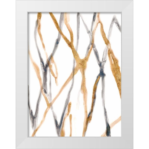 Runnel IX White Modern Wood Framed Art Print by Vess, June Erica