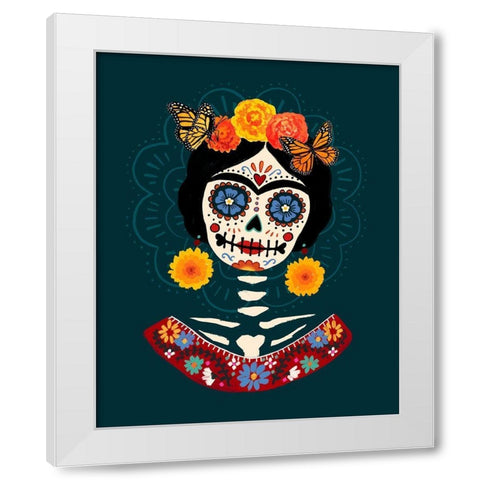 Bright Day of the Dead I White Modern Wood Framed Art Print by Barnes, Victoria