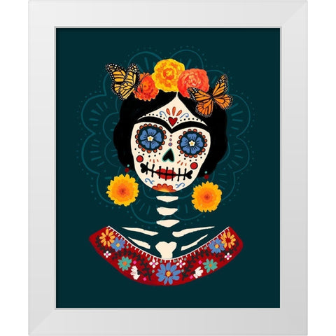 Bright Day of the Dead I White Modern Wood Framed Art Print by Barnes, Victoria