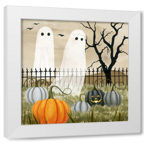 Haunted Pumpkin Patch II White Modern Wood Framed Art Print by Popp, Grace