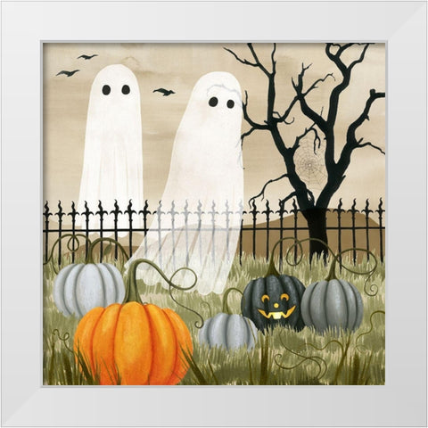 Haunted Pumpkin Patch II White Modern Wood Framed Art Print by Popp, Grace