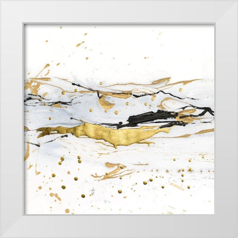 Golden Kelp I White Modern Wood Framed Art Print by Harper, Ethan