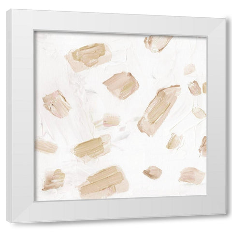 Blushing Neutrals IV White Modern Wood Framed Art Print by Wang, Melissa