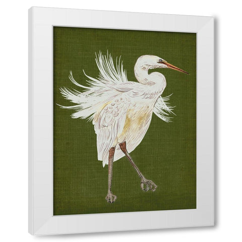 Heron Plumage I White Modern Wood Framed Art Print by Wang, Melissa