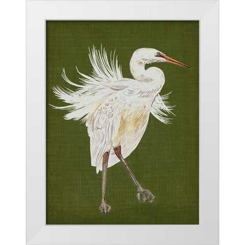 Heron Plumage I White Modern Wood Framed Art Print by Wang, Melissa