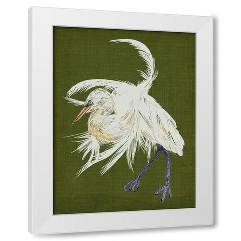 Heron Plumage II White Modern Wood Framed Art Print by Wang, Melissa