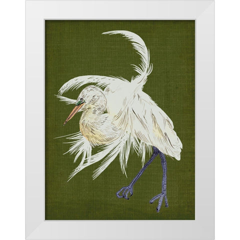 Heron Plumage II White Modern Wood Framed Art Print by Wang, Melissa