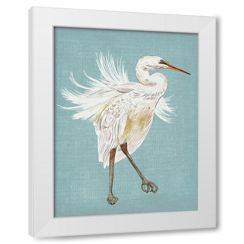 Heron Plumage III White Modern Wood Framed Art Print by Wang, Melissa