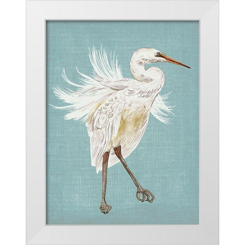 Heron Plumage III White Modern Wood Framed Art Print by Wang, Melissa