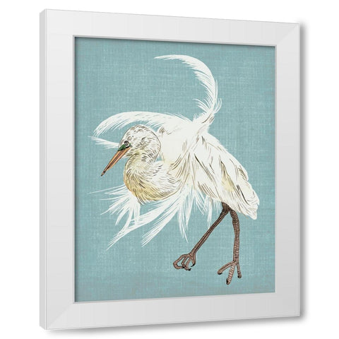 Heron Plumage IV White Modern Wood Framed Art Print by Wang, Melissa