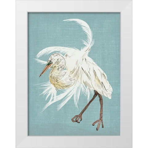 Heron Plumage IV White Modern Wood Framed Art Print by Wang, Melissa