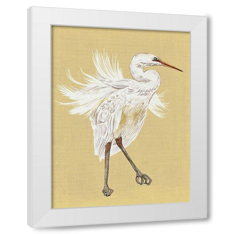 Heron Plumage V White Modern Wood Framed Art Print by Wang, Melissa