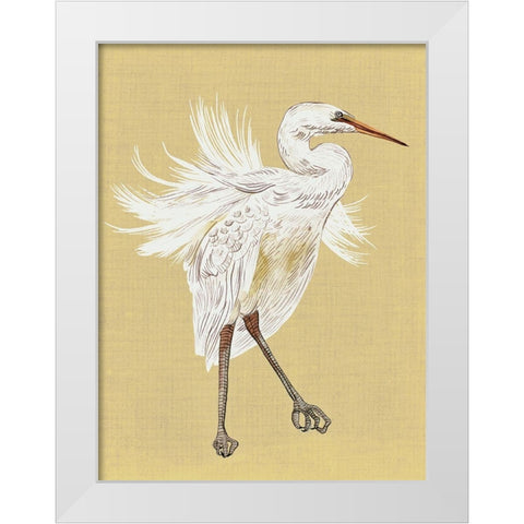 Heron Plumage V White Modern Wood Framed Art Print by Wang, Melissa