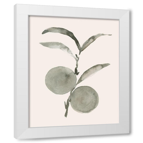Twilight Oranges I White Modern Wood Framed Art Print by Caroline, Emma