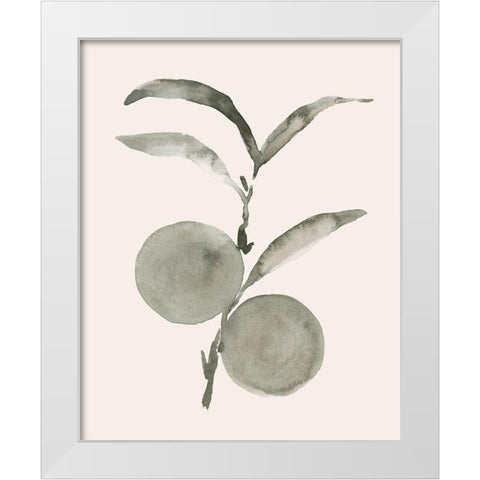 Twilight Oranges I White Modern Wood Framed Art Print by Caroline, Emma