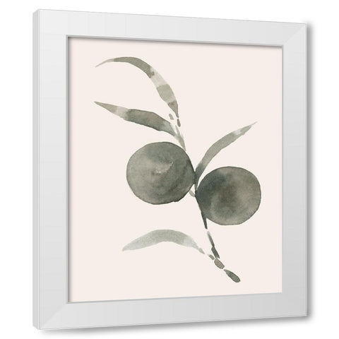 Twilight Oranges II White Modern Wood Framed Art Print by Caroline, Emma