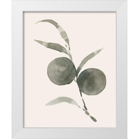 Twilight Oranges II White Modern Wood Framed Art Print by Caroline, Emma
