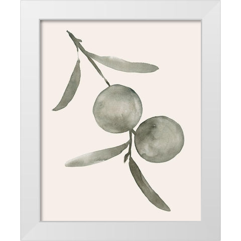 Twilight Oranges III White Modern Wood Framed Art Print by Caroline, Emma