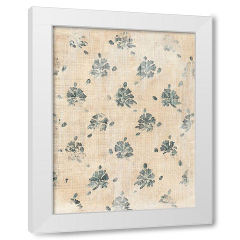 Vintage Blockprint II White Modern Wood Framed Art Print by Vess, June Erica