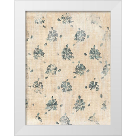 Vintage Blockprint II White Modern Wood Framed Art Print by Vess, June Erica