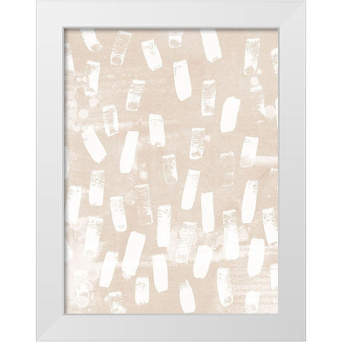 Earth Etching I White Modern Wood Framed Art Print by Vess, June Erica