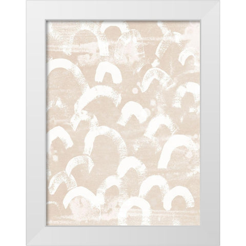 Earth Etching II White Modern Wood Framed Art Print by Vess, June Erica