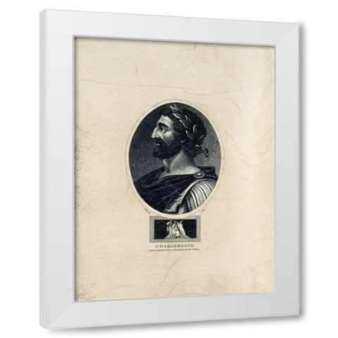Royal Portraits I White Modern Wood Framed Art Print by Unknown