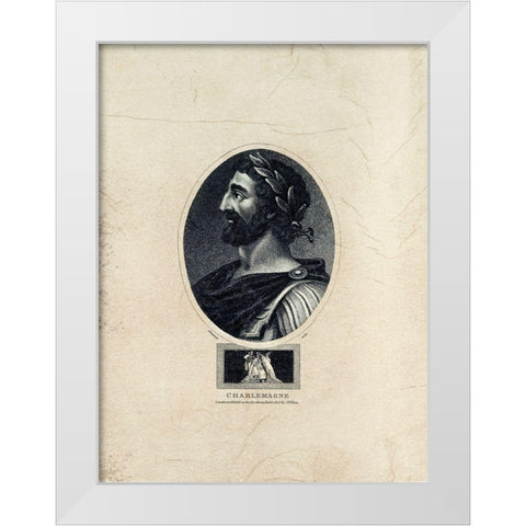 Royal Portraits I White Modern Wood Framed Art Print by Unknown