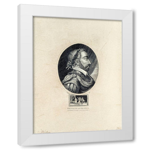 Royal Portraits III White Modern Wood Framed Art Print by Unknown