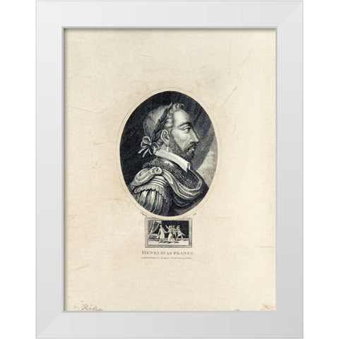 Royal Portraits III White Modern Wood Framed Art Print by Unknown