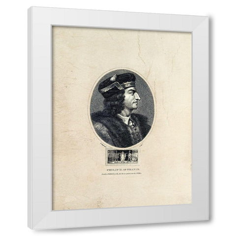 Royal Portraits IV White Modern Wood Framed Art Print by Unknown