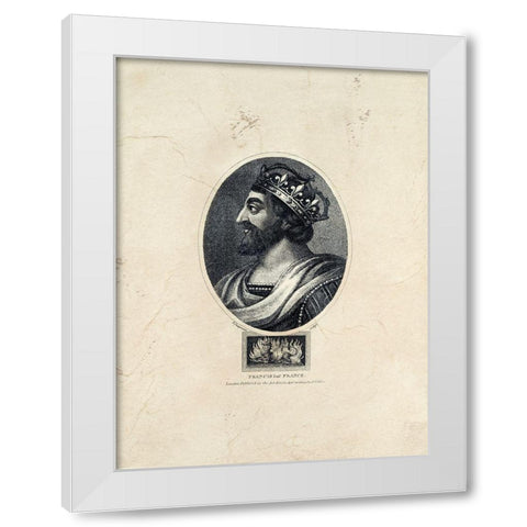 Royal Portraits VI White Modern Wood Framed Art Print by Unknown