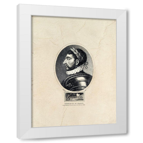 Royal Portraits VII White Modern Wood Framed Art Print by Unknown