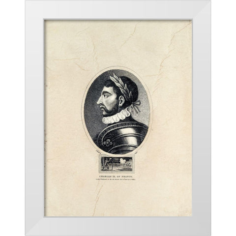 Royal Portraits VII White Modern Wood Framed Art Print by Unknown