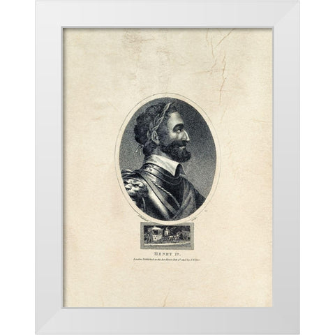 Royal Portraits VIII White Modern Wood Framed Art Print by Unknown