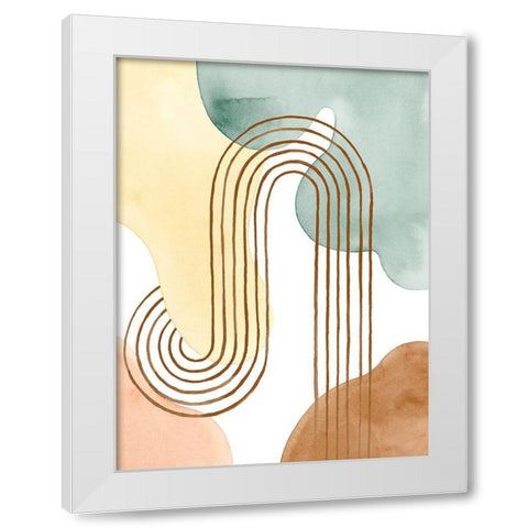 Spring Shapes I White Modern Wood Framed Art Print by Popp, Grace