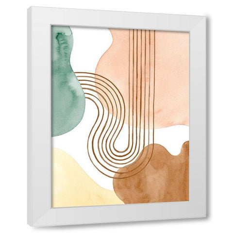 Spring Shapes II White Modern Wood Framed Art Print by Popp, Grace