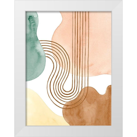 Spring Shapes II White Modern Wood Framed Art Print by Popp, Grace