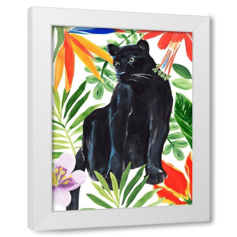 Panthers Paradise I White Modern Wood Framed Art Print by Warren, Annie