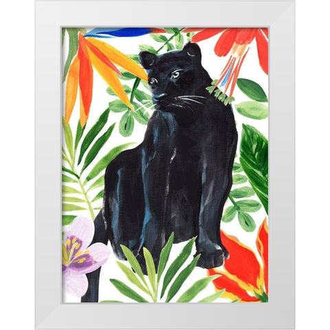 Panthers Paradise I White Modern Wood Framed Art Print by Warren, Annie