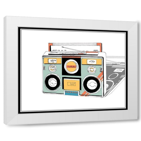 Jamming I White Modern Wood Framed Art Print by Wang, Melissa