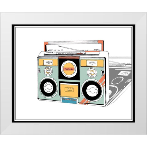 Jamming I White Modern Wood Framed Art Print by Wang, Melissa