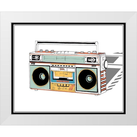 Jamming II White Modern Wood Framed Art Print by Wang, Melissa