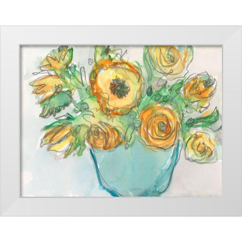 Spring Floral Accent II White Modern Wood Framed Art Print by Dixon, Samuel