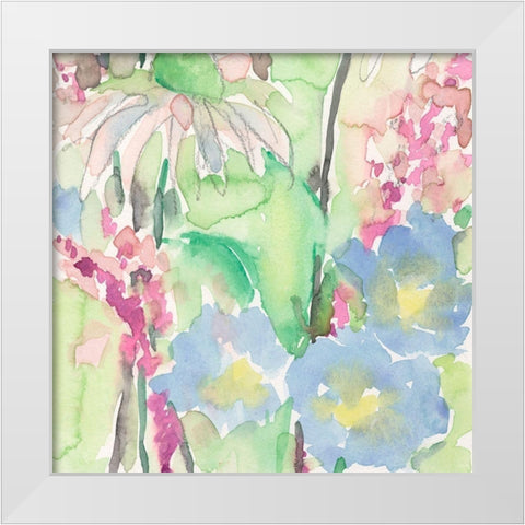 Watercolor Floral Accent II White Modern Wood Framed Art Print by Dixon, Samuel