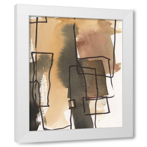 Retro Vibe III White Modern Wood Framed Art Print by Dixon, Samuel