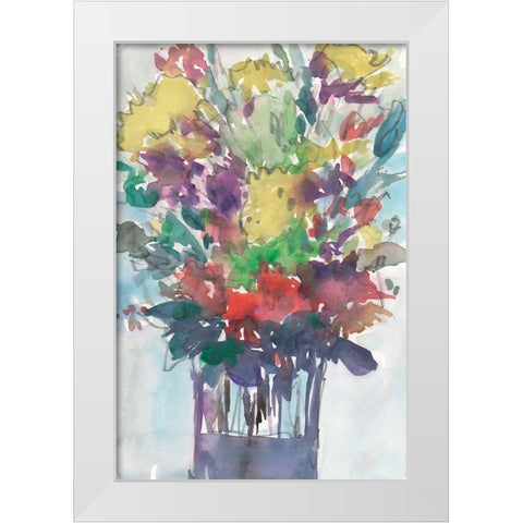 Garden Pieces I White Modern Wood Framed Art Print by Dixon, Samuel