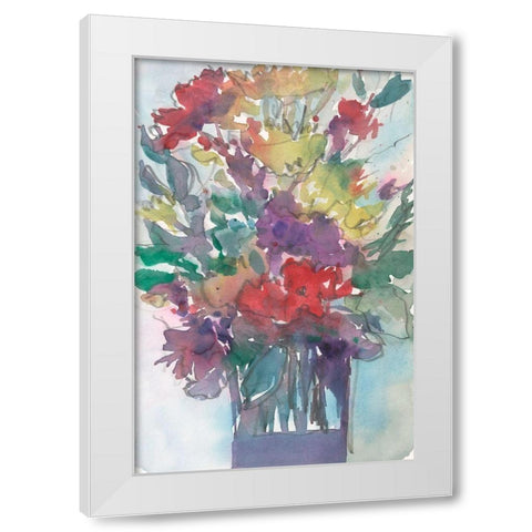Garden Pieces II White Modern Wood Framed Art Print by Dixon, Samuel