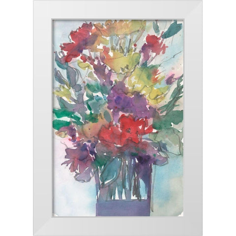 Garden Pieces II White Modern Wood Framed Art Print by Dixon, Samuel
